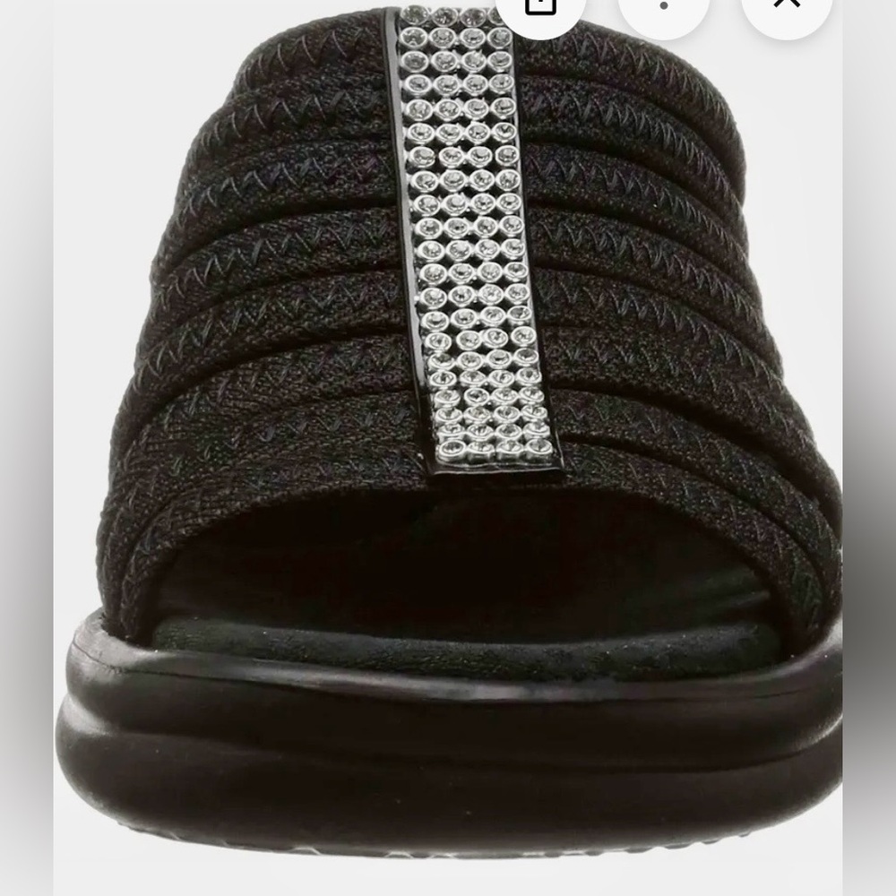 Skechers Cali Hot Shot Rumbler Rhinestone Women BlackSandals wedge size 7.5 - Picture 5 of 7